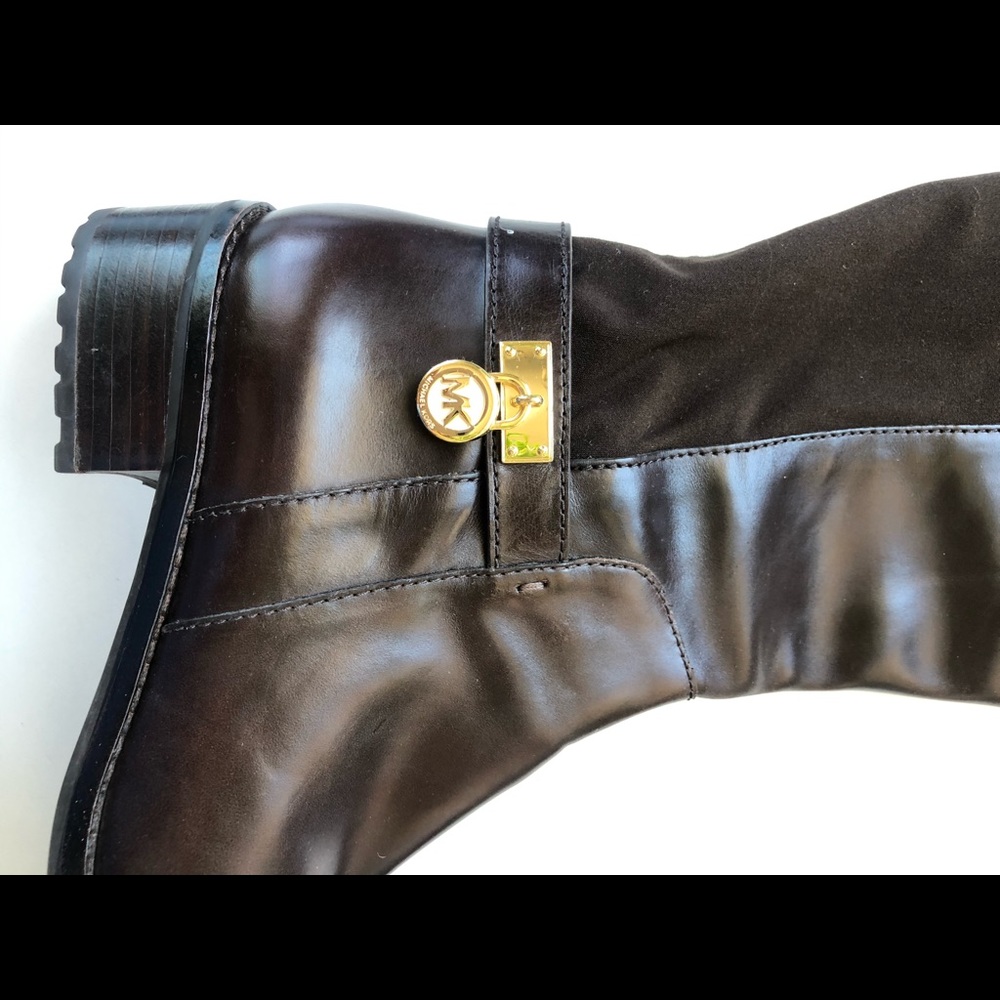 SOLD x Michael Kors Brown Leather Zip Riding Boots - Picture 12 of 13
